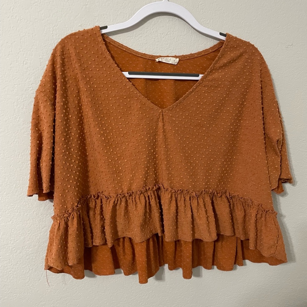 Fall Blouse - rust color